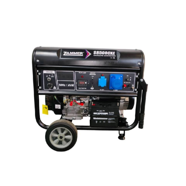 Бензиновый генератор Zammer S8500CXE передвижной фото