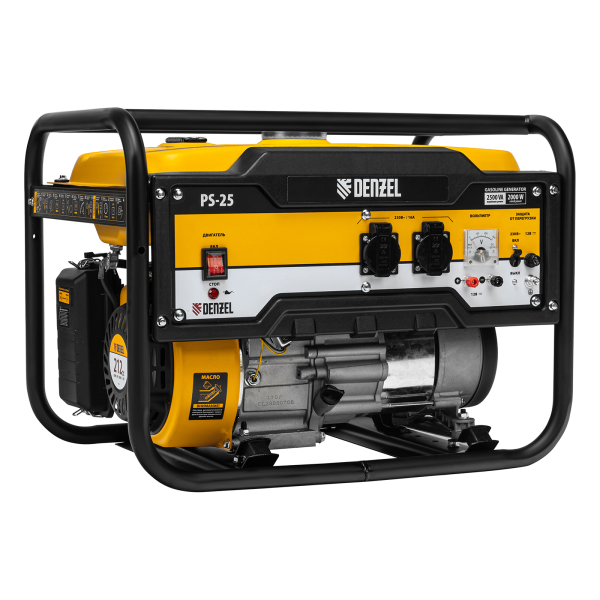 Бензиновый генератор DENZEL PS 25 для гаража фото