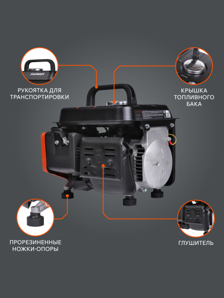 Бензиновый генератор PATRIOT GRS 950 портативный фото