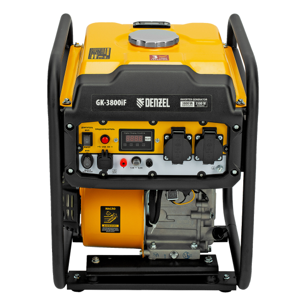 Бензиновый инверторный генератор DENZEL GK-3800iF на колесах фото
