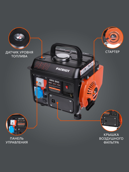 Бензиновый генератор PATRIOT GRS 950 портативный фото