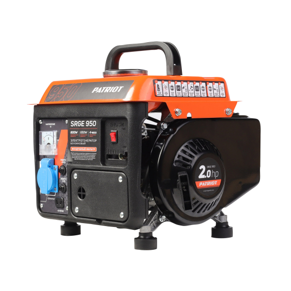 Бензиновый генератор PATRIOT SRGE 950 портативный фото